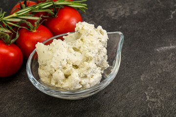 Soft cream cheese with herbs