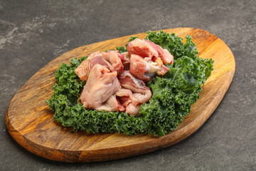 Raw chicken stomach for cooking