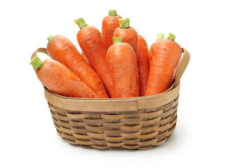 Fresh carrot on a white background