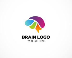 Fototapeta na wymiar brain logo color brain creative design