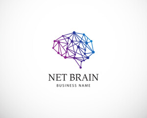 net brain logo technology logo creative idea brain design template