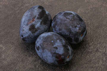 Ripe sweet and tasty plum