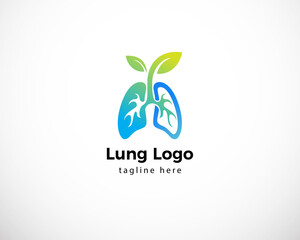 Lung care logo designs vector, Nature Lungs logo concept vector, Lungs Health logo template