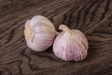 Fresh ripe and tasty garlic