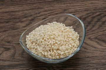Raw arborio rice for Risotto