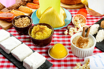 Table prepared for traditional party - Festa junina.