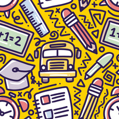 art decoration of school time hand drawing