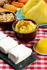 Table prepared for traditional party - Festa junina.