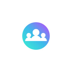 Group of people and user Simple modern icon. Vector illustration for graphic design, Web, UI, app.