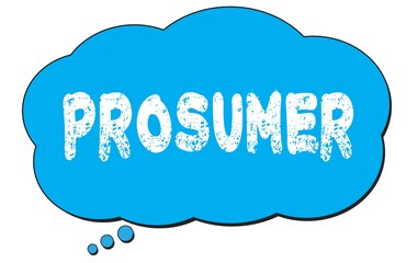 PROSUMER text written on a blue thought bubble.