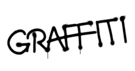 Graffiti spray painted inscription isolated