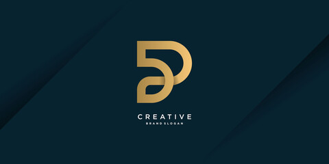 Logo P with creative concept design for company, person, marketing, vector part 9