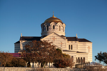 Fototapeta na wymiar Vladimirsky Cathedral in Chersonese, Sevastopol, Crimea