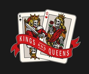 Obraz premium Vintage gambling colorful label