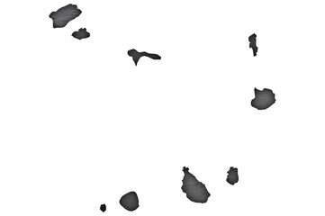 Karte von Kap Verde auf dunklem Schiefer