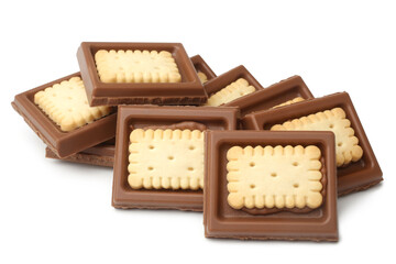 Chocolate pieces with cookies