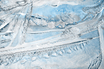 Fototapeta na wymiar blue ice texture background