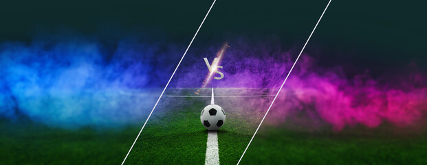Versus vs background, soccer concept. © Igor Link