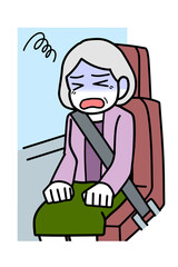 乗り物酔い　吐き気　高齢女性