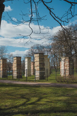 Brick columns in Gatchina park