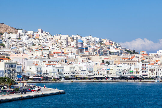Ermoupoli, also known by the formal older name Ermoupolis (Hermoupolis) on the island of Syros, Cyclades, Greek Islands, Greece