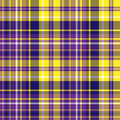 Seamless pattern in violet and yellow colors for plaid, fabric, textile, clothes, tablecloth and other things. Vector image.
