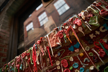 Pike Place Gum Wall Seattle. The famous gum wall in Pike Place Market, downtown Seattle, Washington.


