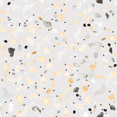 Terrazzo Texture Vector. Flooring Seamless Pattern