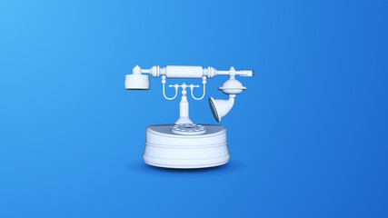 The old phone with disc dials.3d render