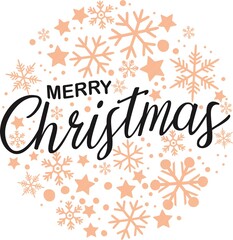 Merry Christmas celebration card. Vector illustration.