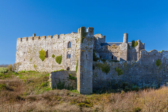 Manorbier Castle, Pembrokeshire, Wales, United Kingdom