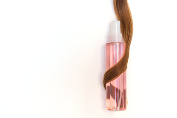 red hair with hair cosmetic isolated on a white background