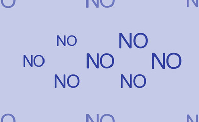 Seamless pattern of large isolated blue no symbols. The pattern is divided by a line of elements of lighter tones. Vector illustration on light blue background