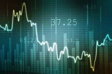 Futuristic raise arrow chart digital transformation abstract technology background. Big data and business growth currency stock and investment economy