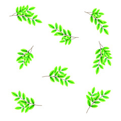 Background with green leaves. Seamless pattern for textile, fabric, wallpaper, wrapping paper.