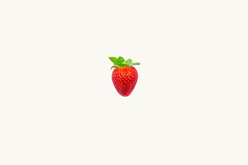 Strawberry isolated on white background.Healthy food concept with copy space.