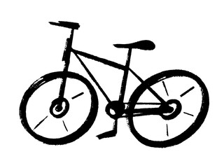 Fototapeta premium Bicycle ink-line art for design in different styles, retro design. Vector illustration.