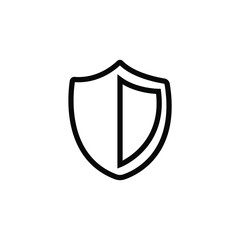 Shield, guard icon vector, filled flat sign, solid pictogram isolated on white