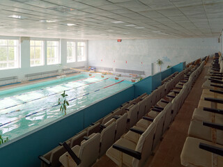 Obraz premium swimming pool distance 25 meters with 5 lanes