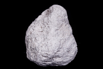 Macro mineral stone Pumice on black background