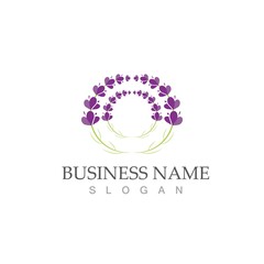 fresh lavender logo vector template flat