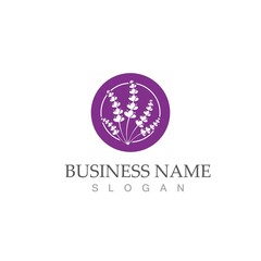 fresh lavender logo vector template flat