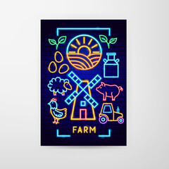 Farm Neon Flyer
