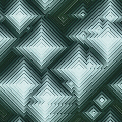 Abstract geometric seamless pattern. 3D blocks. Futuristic design. 