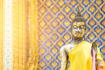 buddha at wat phra phut bhat in saraburi, thailand