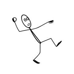 person throwing stone holding stone in his hand