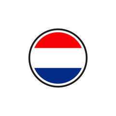 Netherland flag icon logo design template