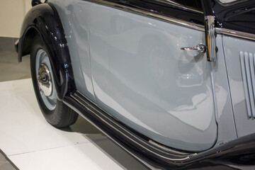 Rearward-opening (suicide) door of a vintage vehicle