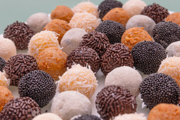 brigadeiros, a very popular sweet made and common in Brazilian parties.