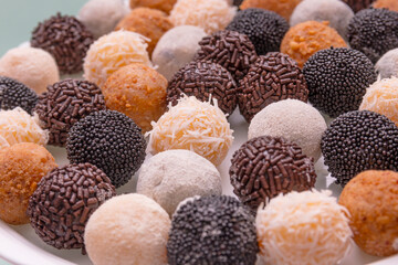 brigadeiros, a very popular sweet made and common in Brazilian parties.